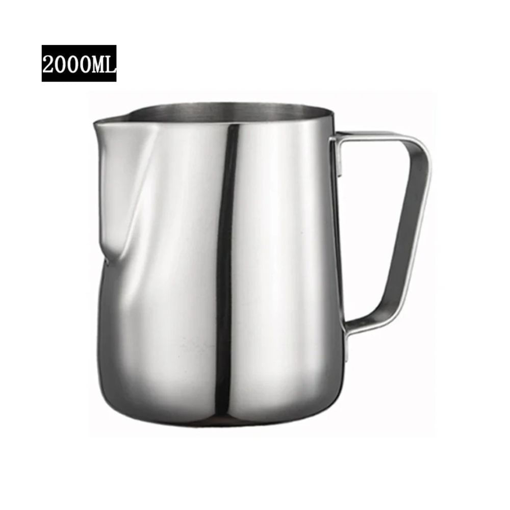 Jarra barista plateado 2000  ml en acero inoxidable