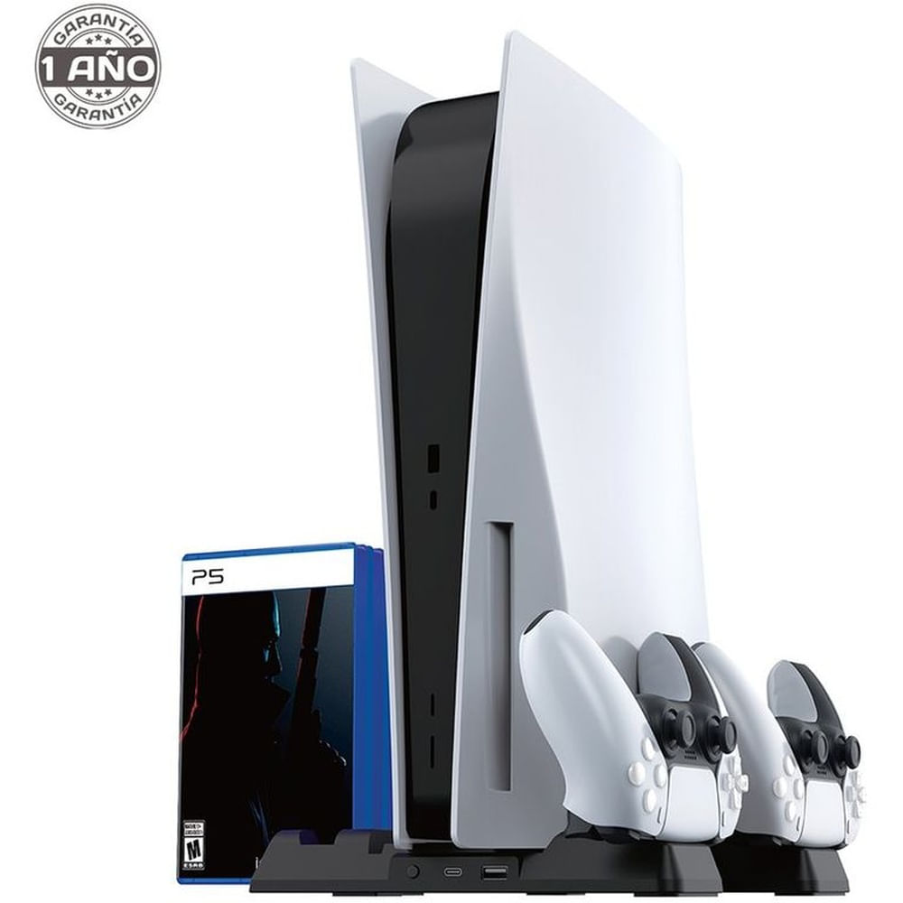 Soporte multifuncional con ventilador para playstation 5, ps5, kuzler