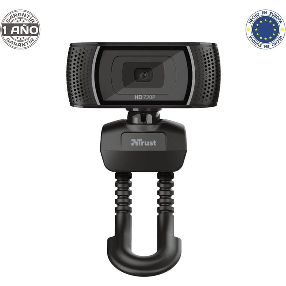 Cámara Web hd Trino hd marca Trust Negro