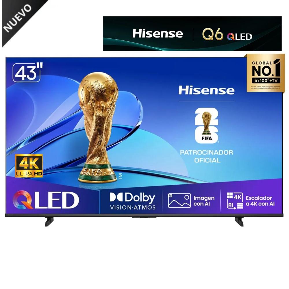 Televisor HISENSE Smart TV 43 QLED Uhd 4K