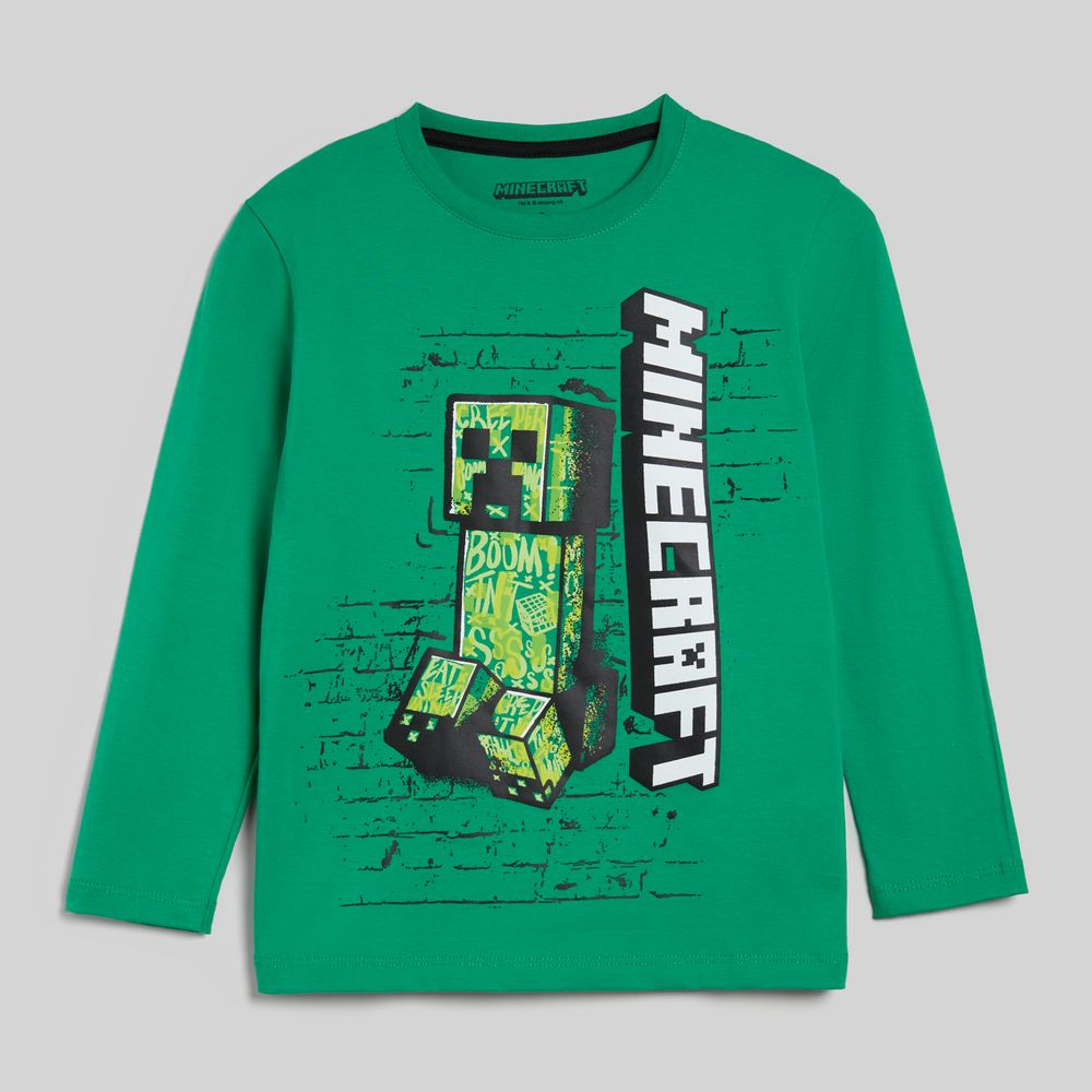 Polo Manga Larga Para Niño Minecraft 1 | Oechsle.pe - Oechsle
