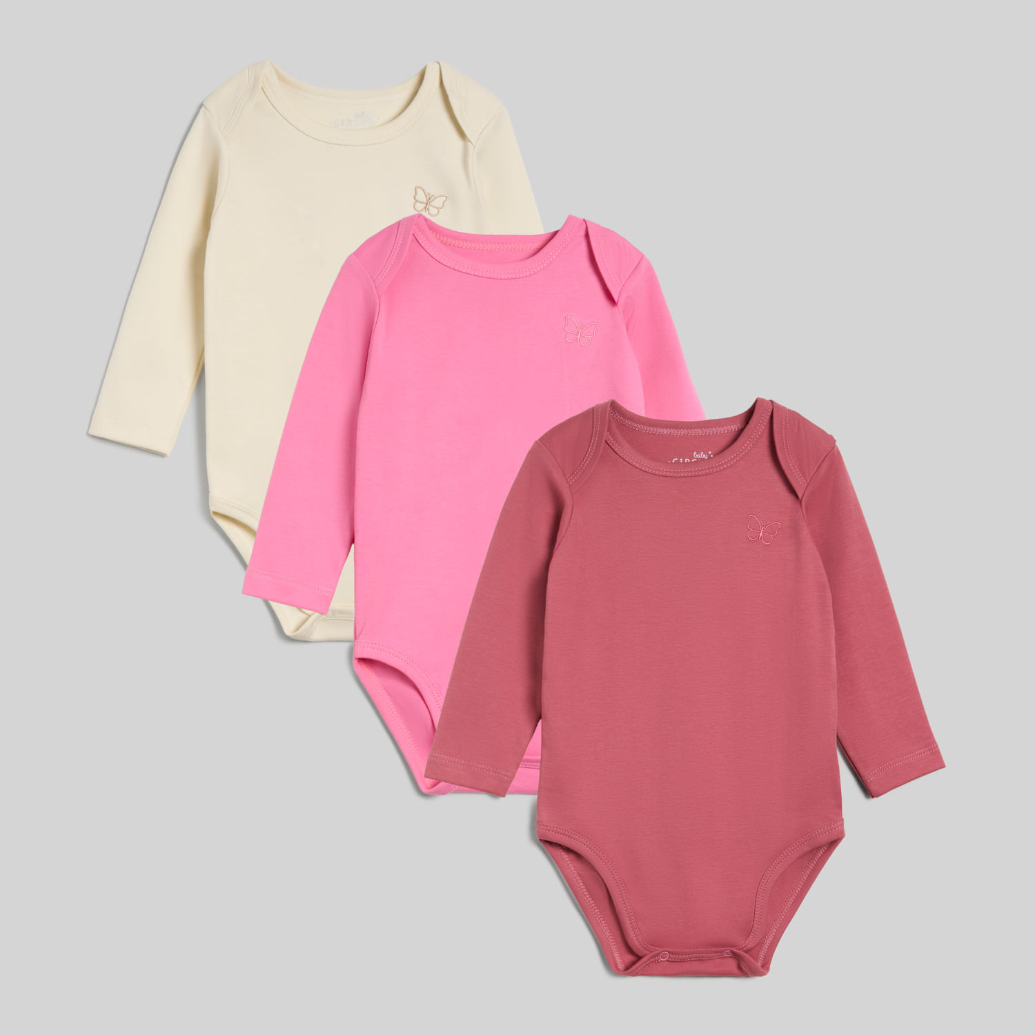 Pack X3 Body Interno Para Recién Nacido Gam Solid Baby Circus