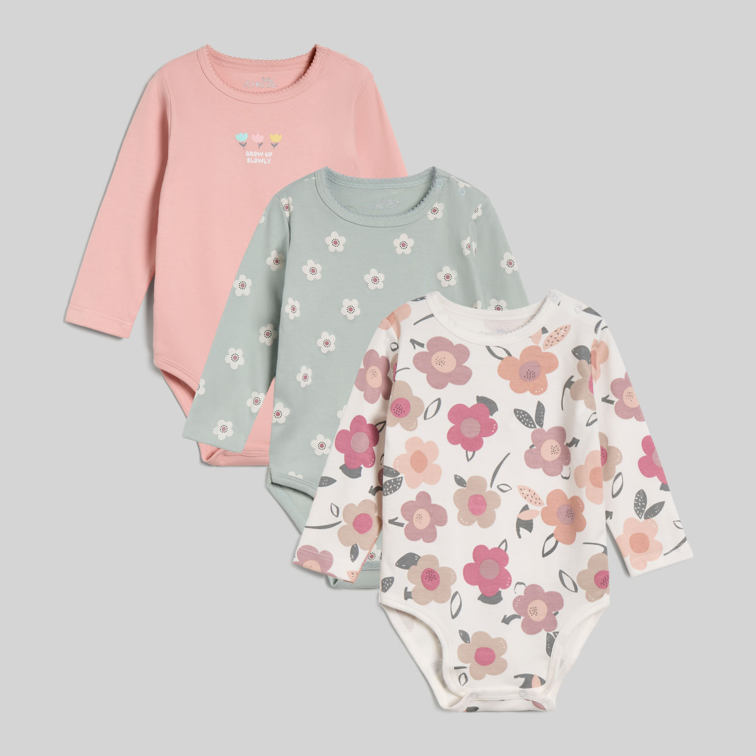 Pack X3 Body Interno Para Recién Nacido Gam Print Baby Circus