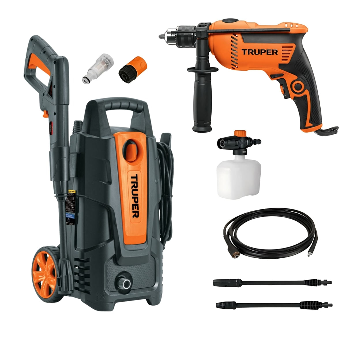 Hidrolavadora 1500 psi - Taladro percutor 600w Truper 102095-15346