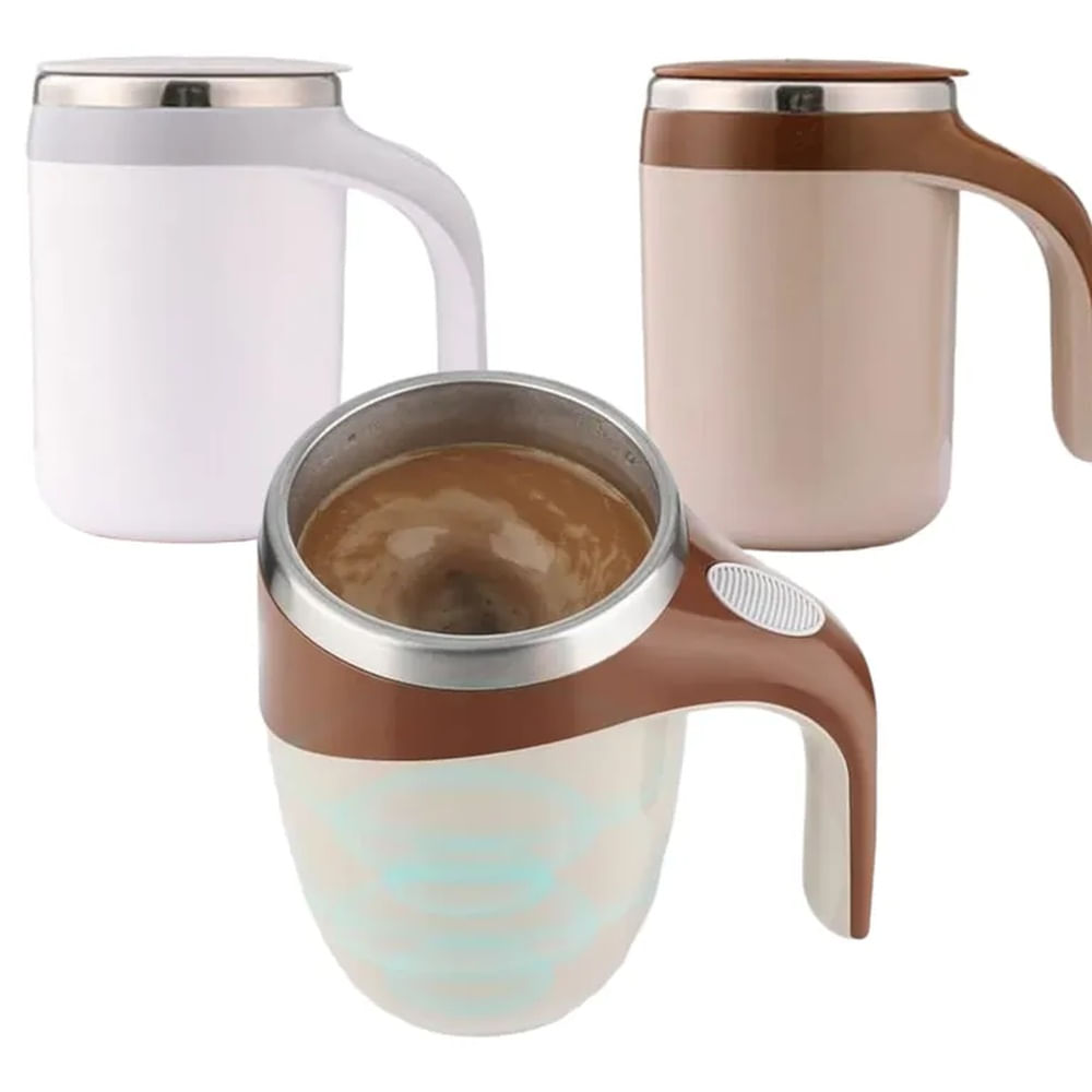 Taza Con Agitación Automática Recargable Para cafe batido leche