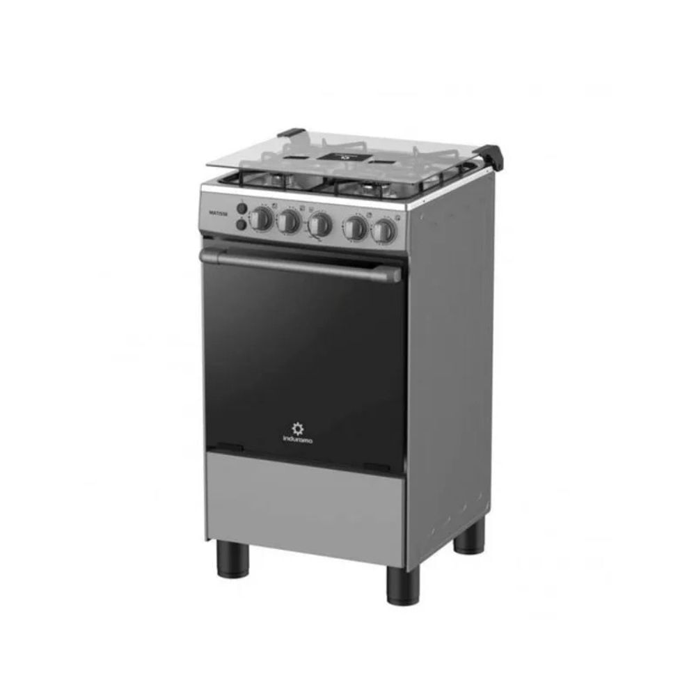 Cocina Indurama Matisse 20 pulgadas a Gas 4 Hornillas  Acabado Croma