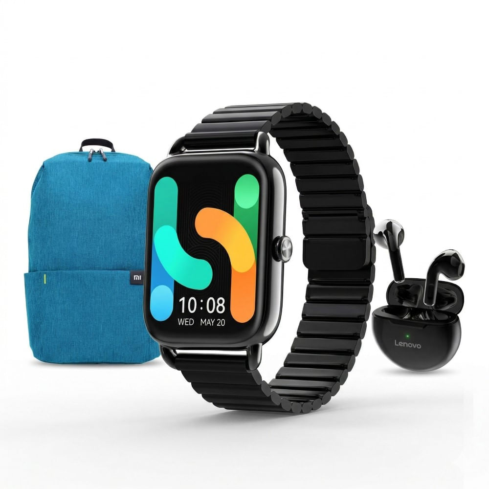 Haylou Smartwatch RS4 PLUS - Lenovo HT38 y  Xiaomi Casual day pack 10L azul brillante