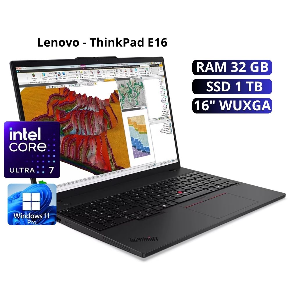 LAPTOP LENOVO THINKPAD E16 GEN 3 INTEL CORE ULTRA 7 255H  Ram 32 GB SSD 1TB  -21SS000KLM