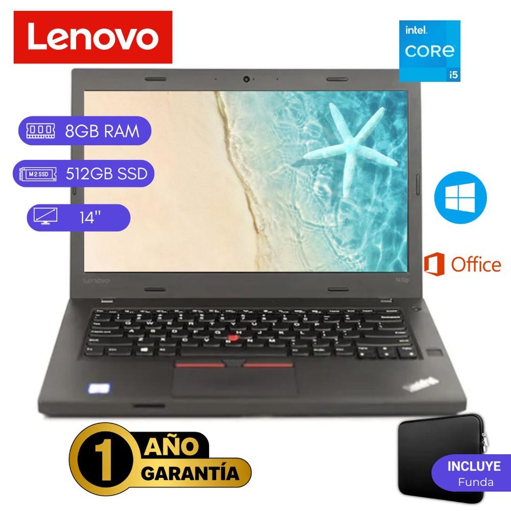 LENOVO THINKPAD T470 seminueva - CI5 6TA -8GB DDR4 - 512GB SSD - 14