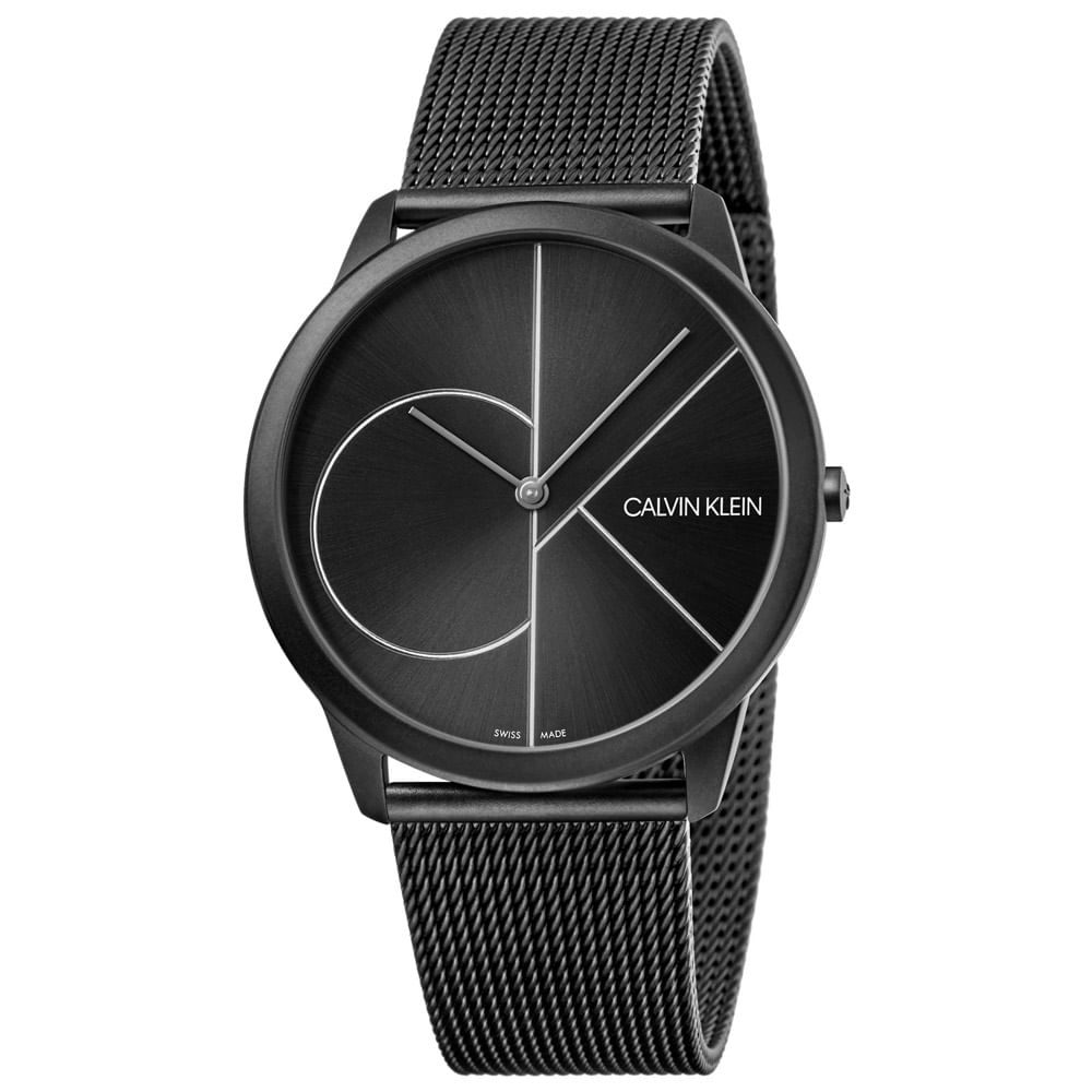 Reloj Calvin Klein Minimal K3M5T451 Suizo Acero Inoxidable Negro