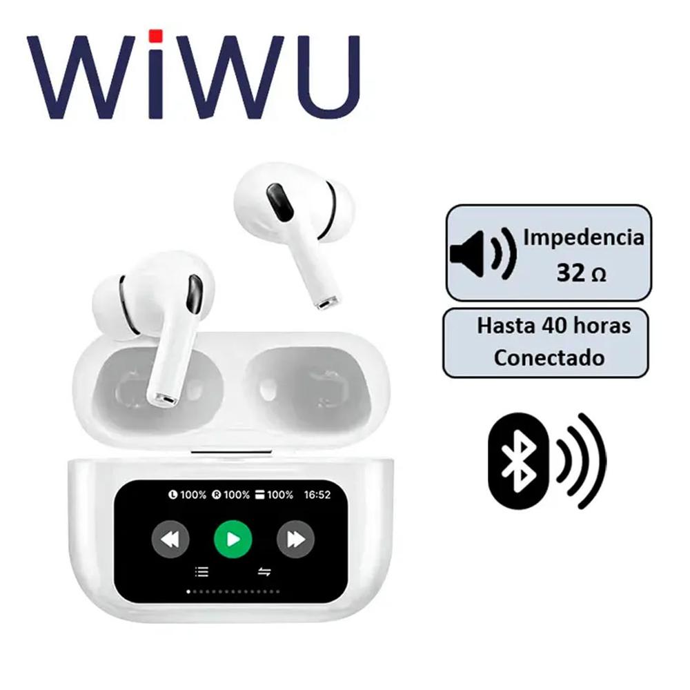 AUDIFONOS WIWU TWS T22 BLANCO PANTALLA BLANCO
