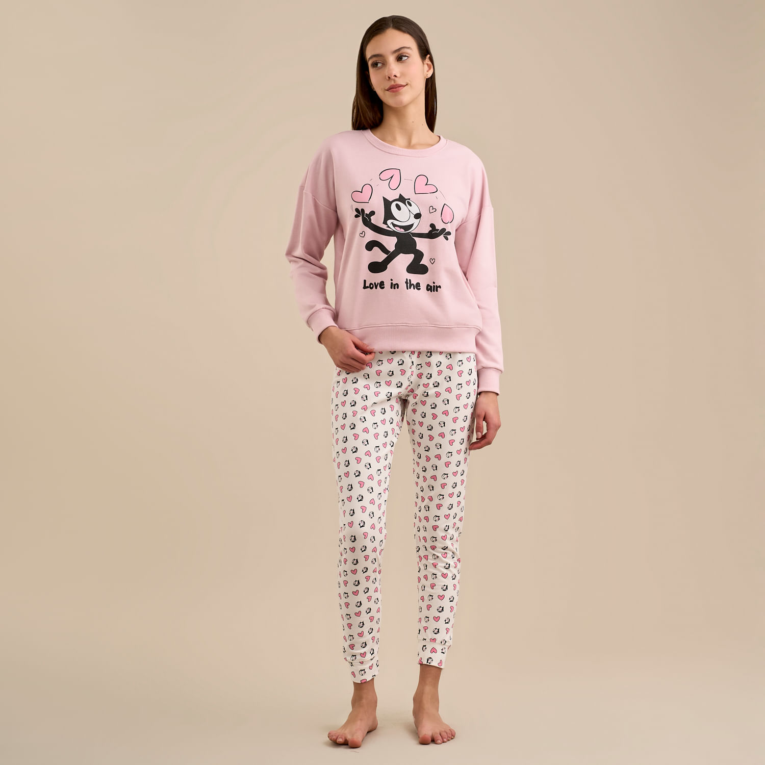 Pijama Mujer Over Airalg Felix Universal Manga Larga