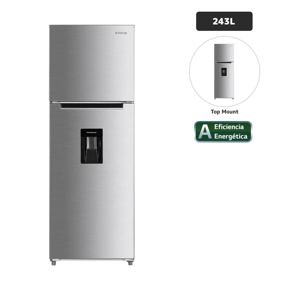 Refrigeradora BLACKLINE 243L No Frost TM 249LN-INV Inox