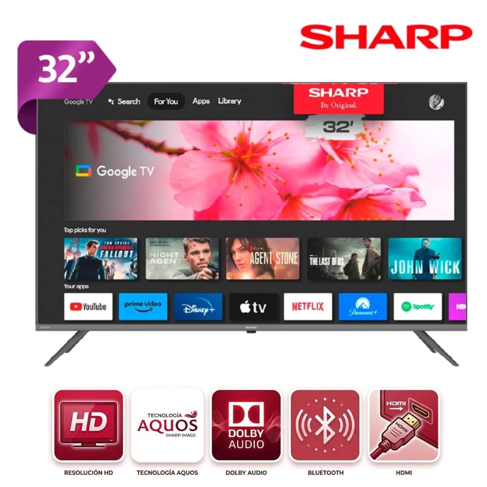 Televisor SHARP 2T-C32GF2060L 32 Pulg con Sistema operativo Google TV