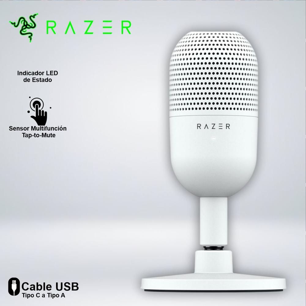 MICROFONO RAZER SEIREN V3 MINI SENSOR MUTE SUPREME RUIDO BLANCO