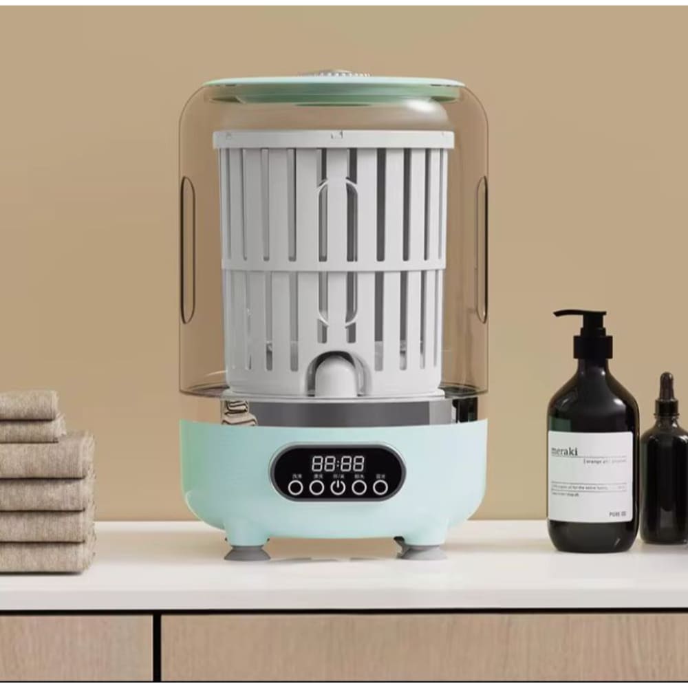 Mini Lavadora Portátil Compacta Multifuncional Con Secado Rápido Panel Digital Potente Limpieza