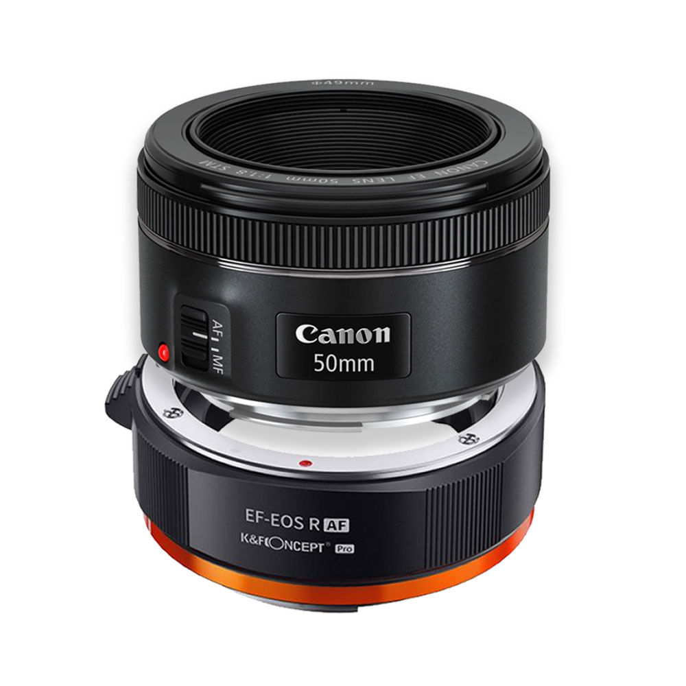 Lente Canon EF 50mm f1.8 STM con Adaptador para Canon R KF06.467
