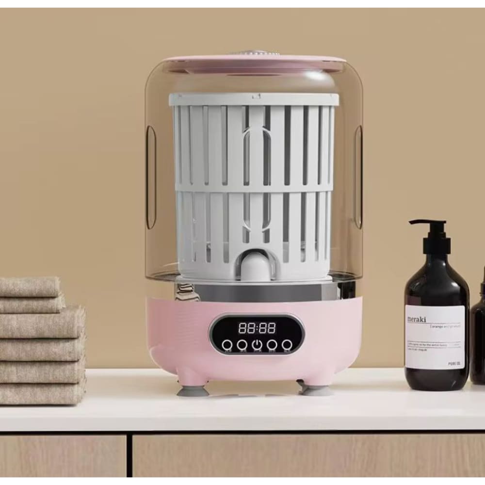 Mini Lavadora Portátil Compacta Multifuncional Con Secado Rápido Panel Digital Potente Limpieza