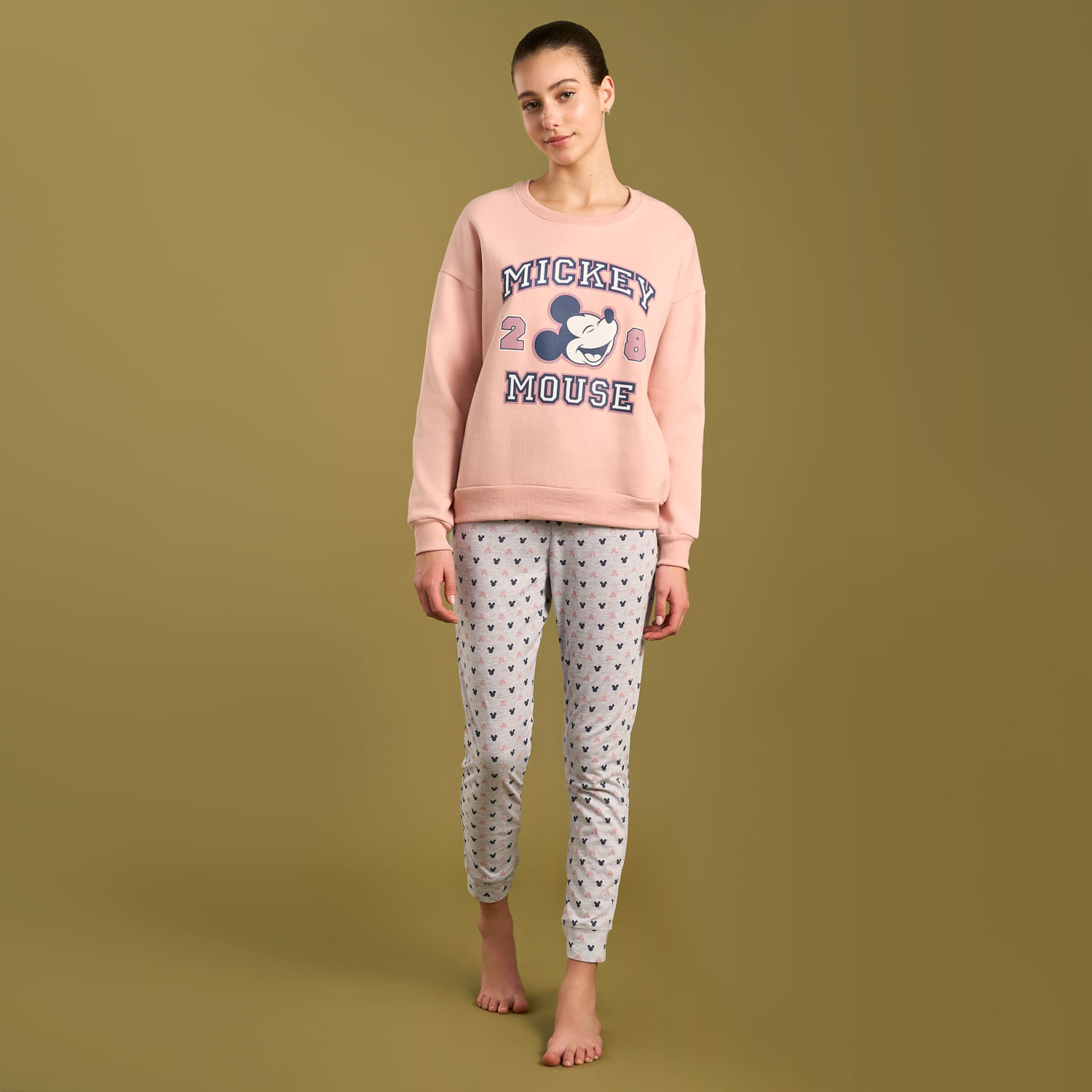 Pijama Mujer Corto Frane College Disney Manga Larga