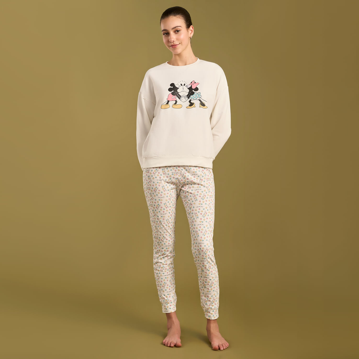 Pijama Mujer Couple Kiss Fleece Disney