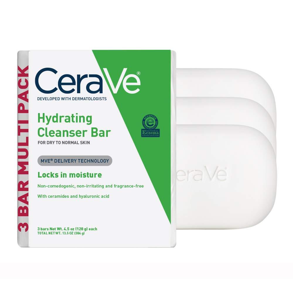 PACK 3 CERAVE BARRA LIMPIADORA HIDRATANTE 4.5 OZ / 128 GR C/U