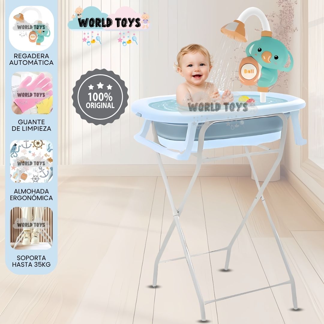 Bañera Plegable con Rack Multiuso SPLASH PRO Blue