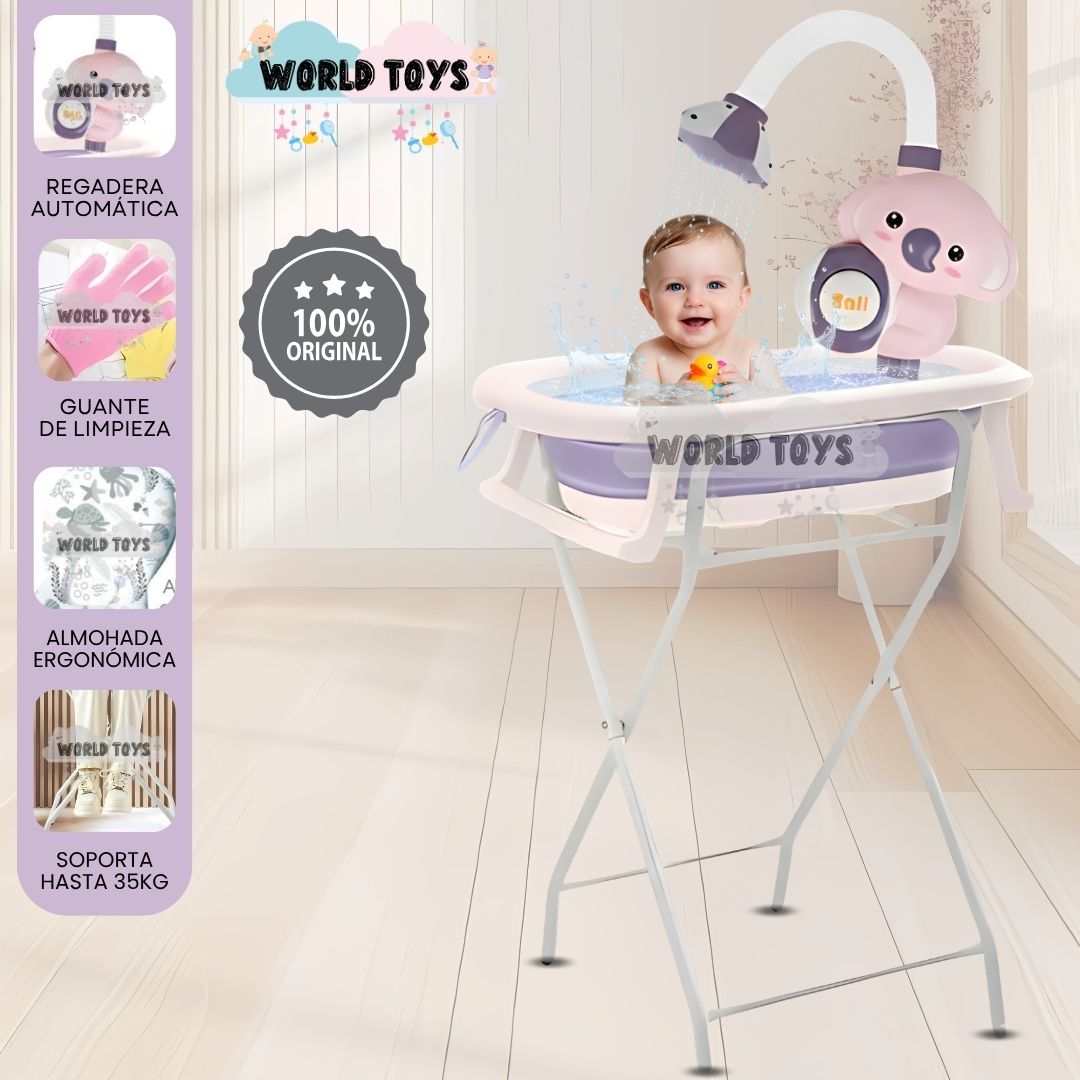 Bañera Plegable con Rack Multiuso SPLASH PRO Purple