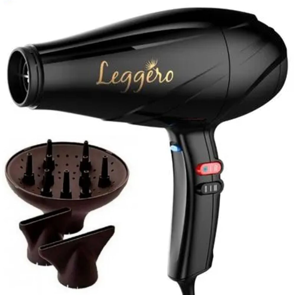 Secadora Profesional Gama Leggero Black Ion 2400 Watts