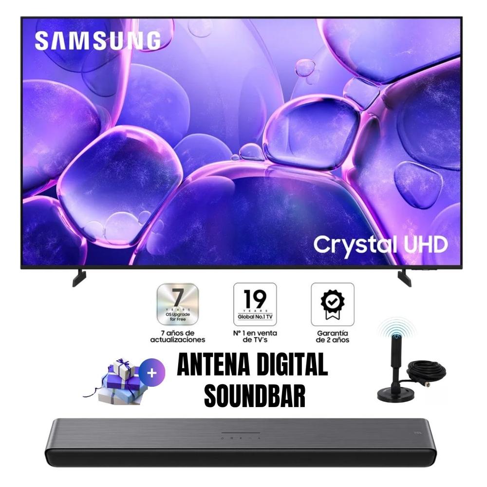 Televisor Samsung Smart TV 65'' Crystal UHD 4K UN65U8000FGXPE 2025 - Ant - Soundbar