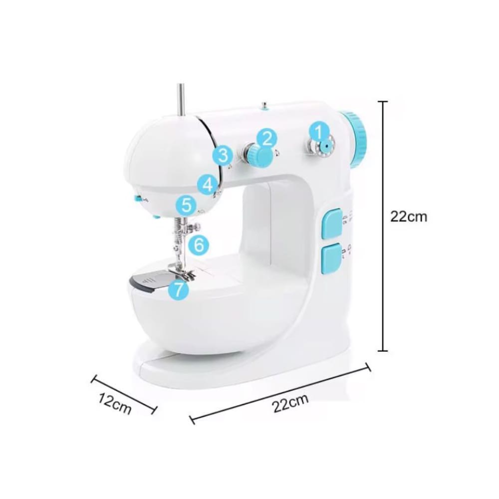 Máquina De Coser Portátil Compacta Mesa Extensible Pedal Control Velocidad  AJ340043