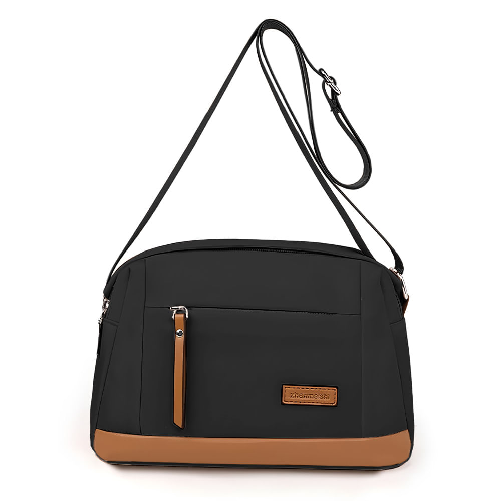 Morral para Mujer con Correa Ajustable y Múltiples Bolsillos Negro ML5