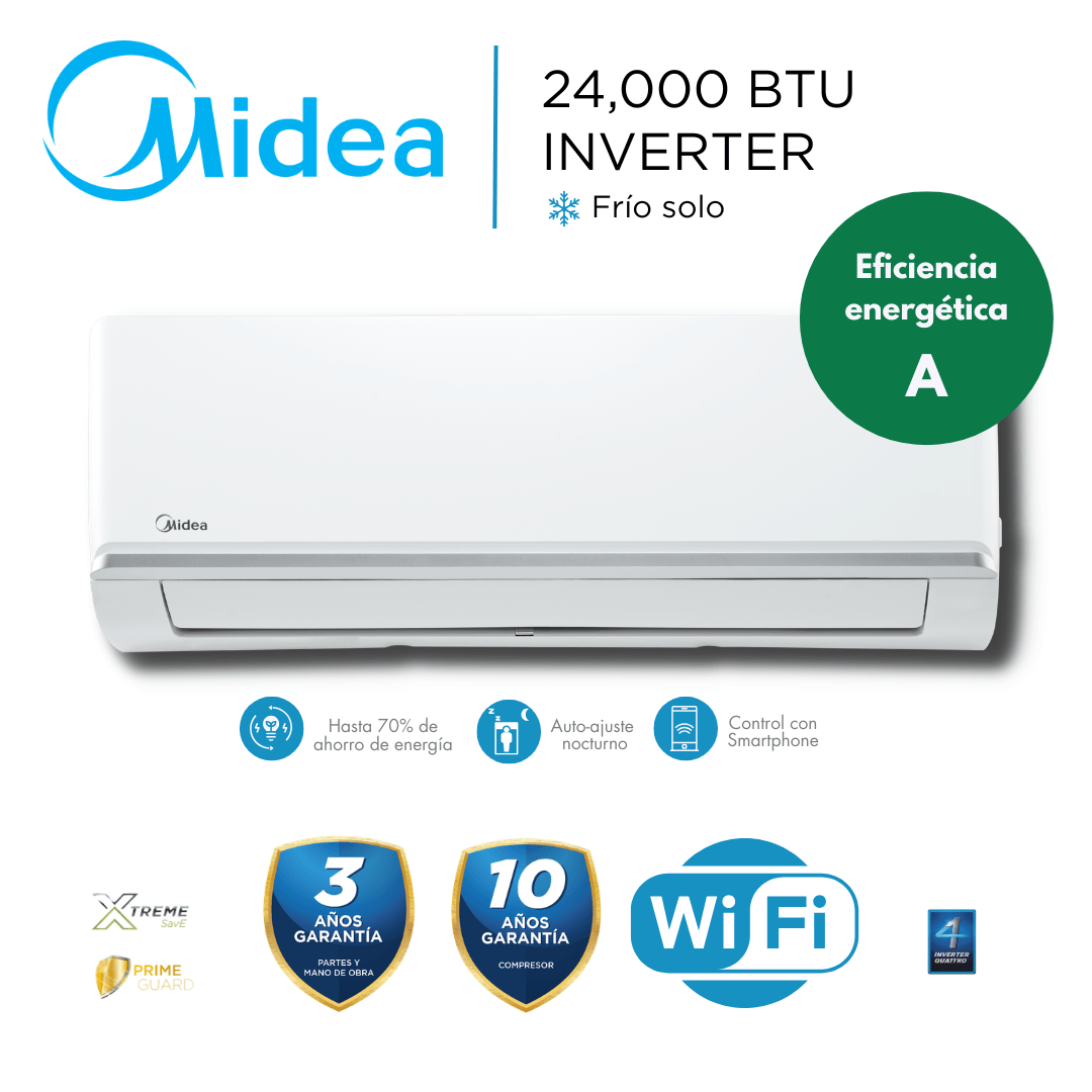 Aire Acondicionado Midea 24000 BTU Split Pared Inverter