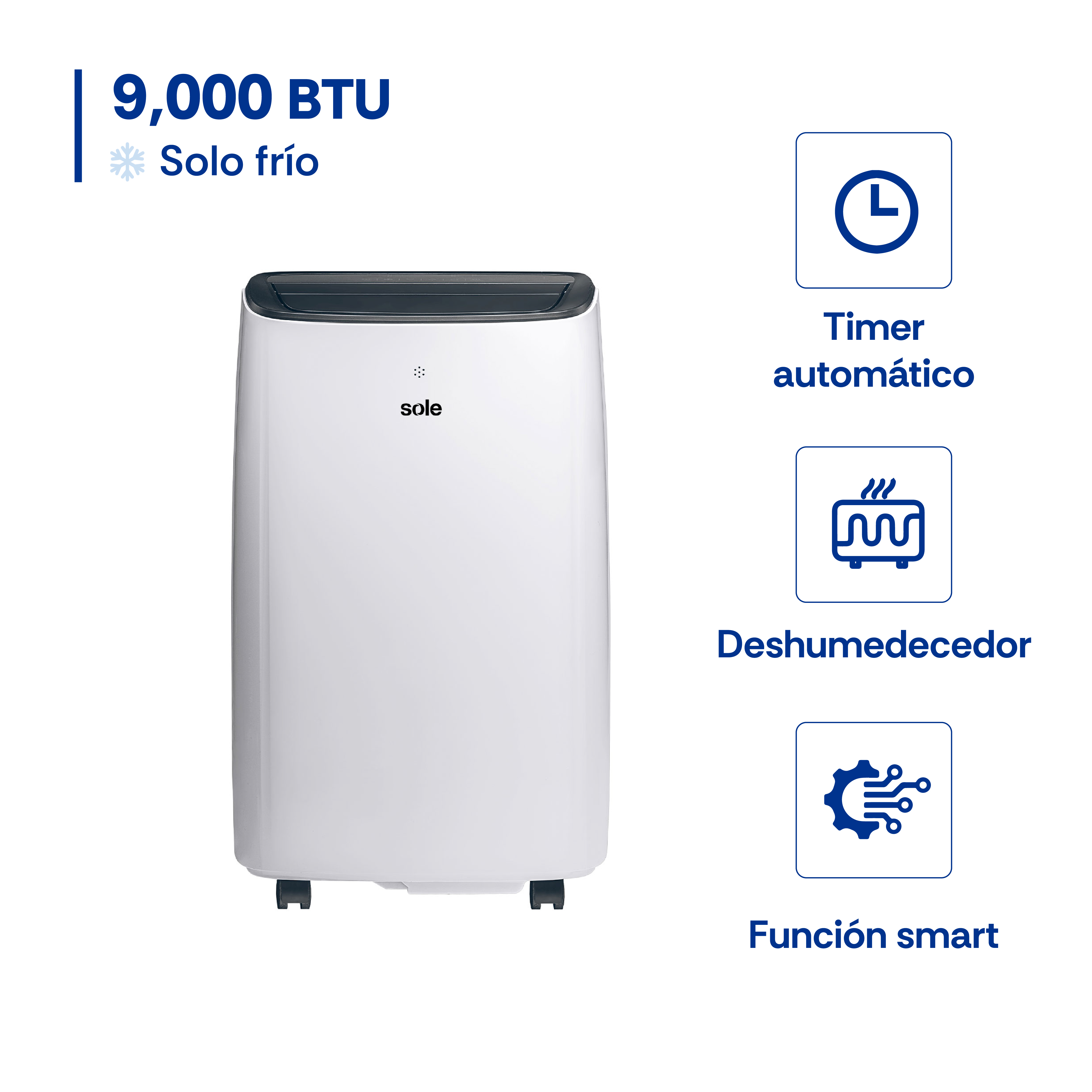Aire Acondicionado Portátil Sole 9000 BTU