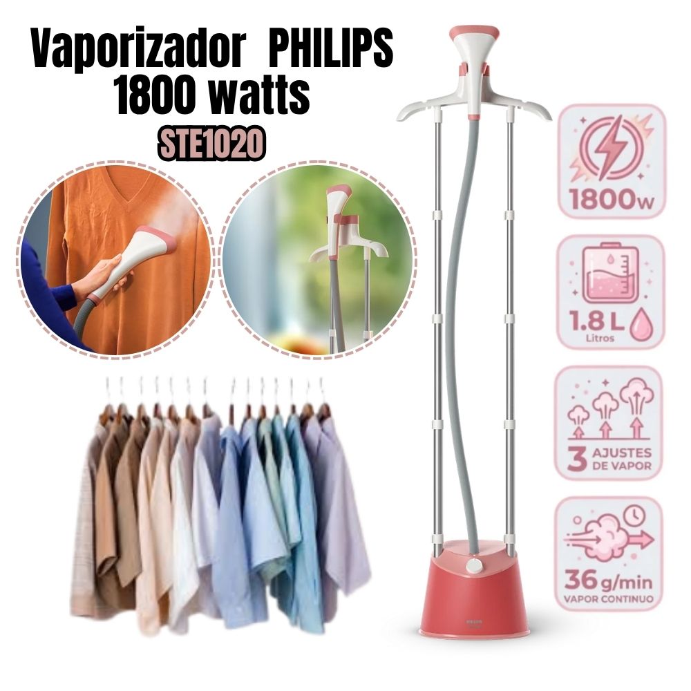 Vaporizador de prendas Philips 1800W Tanque 1.8LT STE1020-40