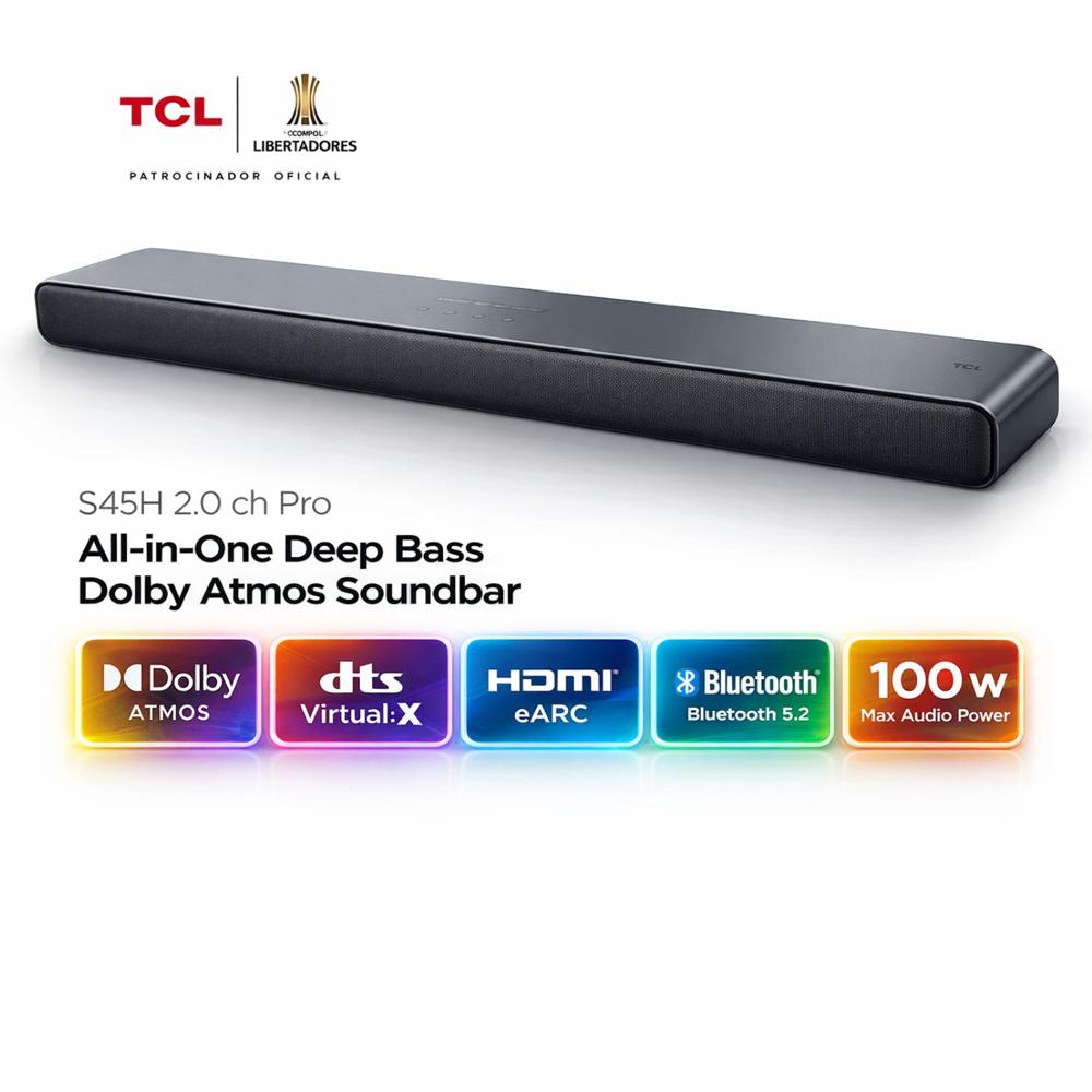 Soundbar TCL Bluetooth 2.0 S45H Negro