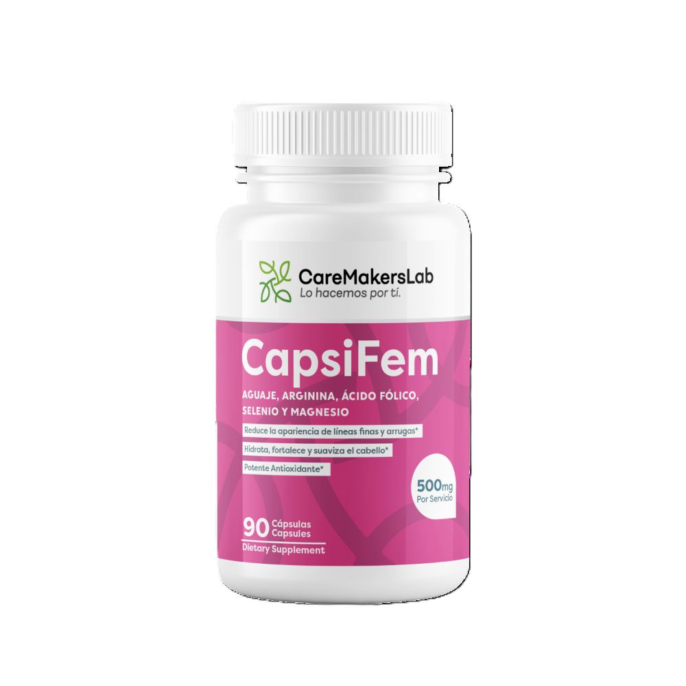 Cápsulas a base de Aguaje Arginina Ácido Fólico Selenio y Mg - 500mg 90 cap
