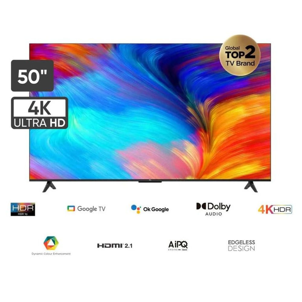 TELEVISOR TCL UHD 4K 50 SMART TV 50P635 GOOGLE TV