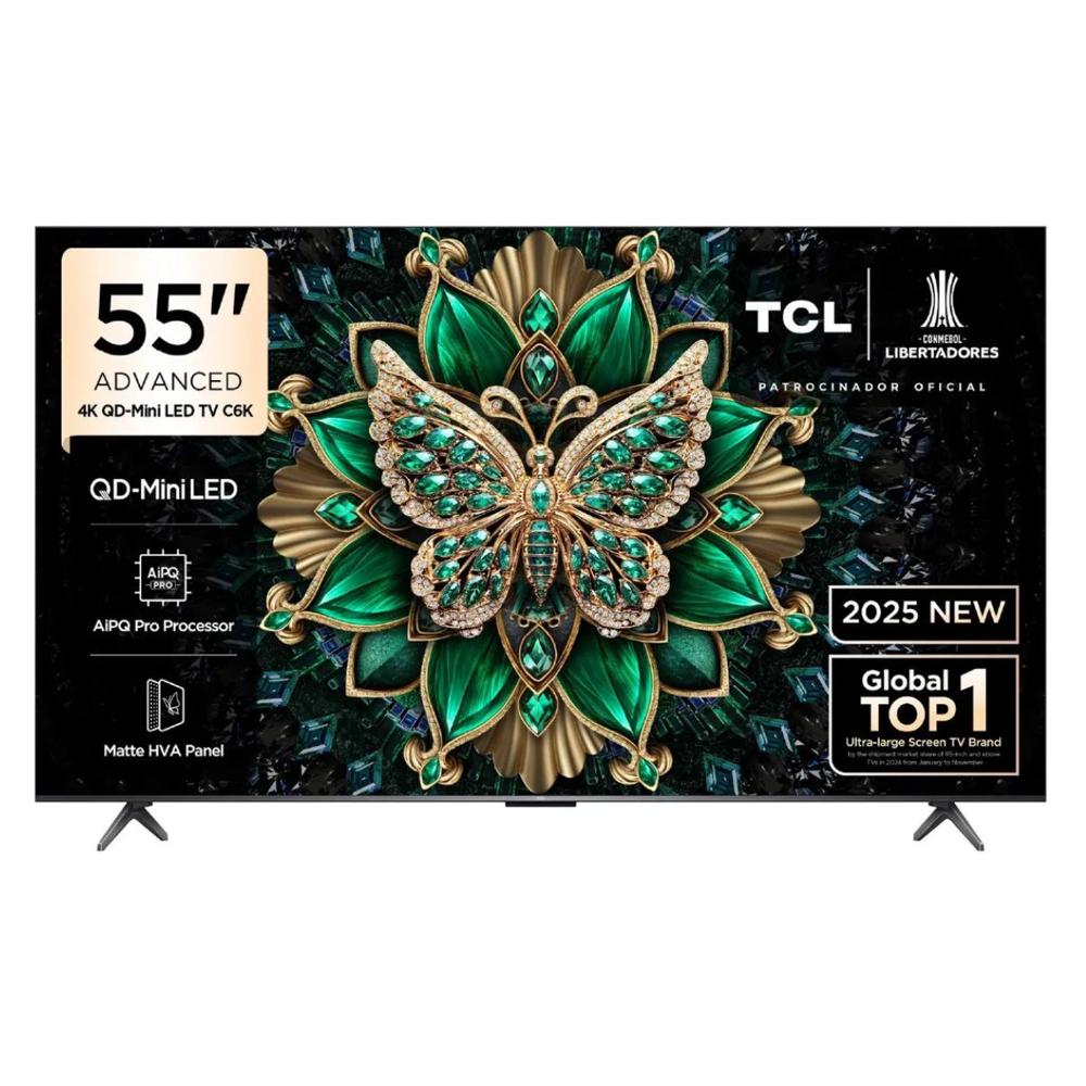 Televisor TCL 55'' QD-MINILED UHD 4K Google TV 55C6K 2025