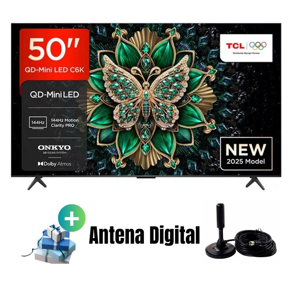 Televisor TCL 50'' QD-MINILED UHD 4K Google TV 50C6K 2025 - Ant