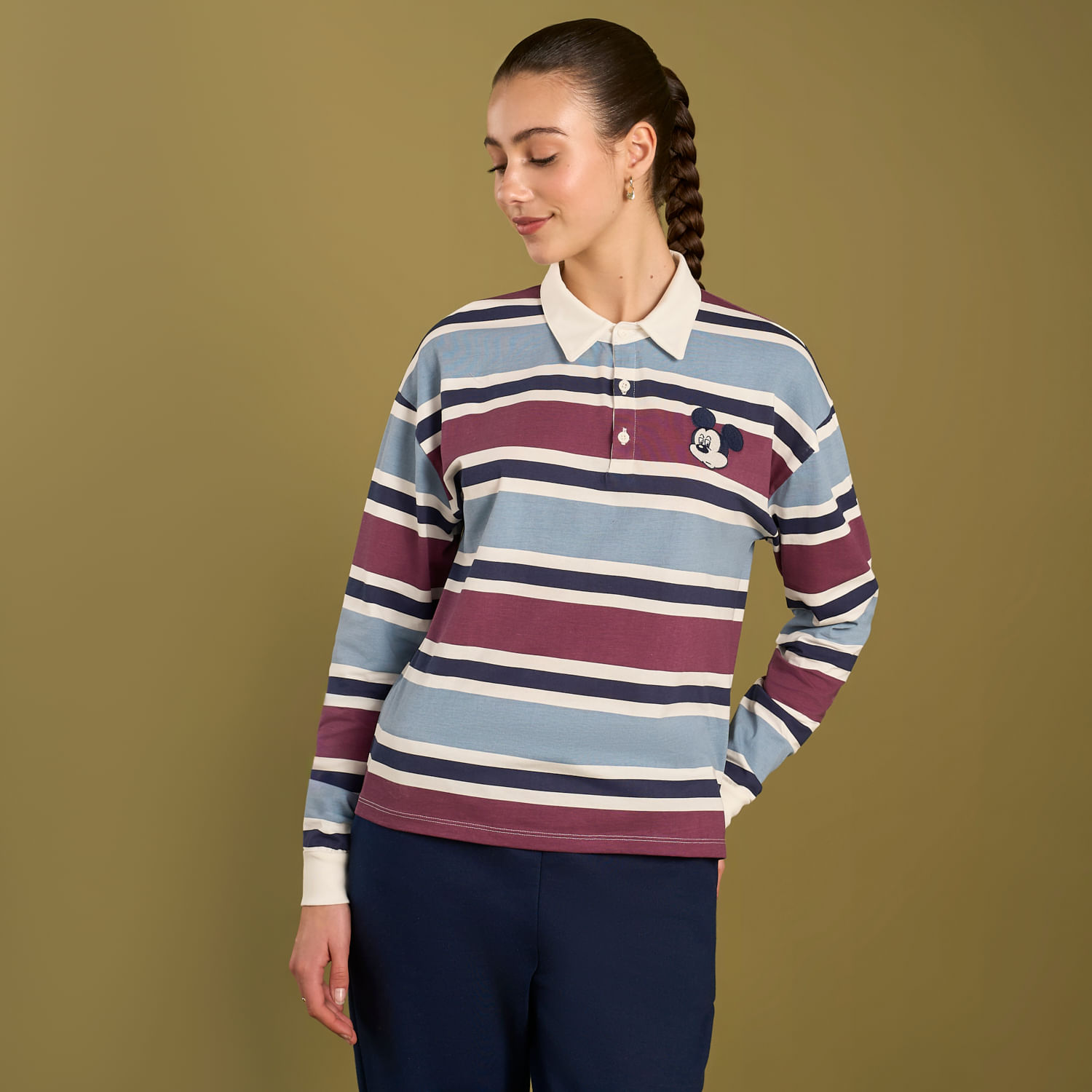 Polo Mujer Pin Disney Manga Larga