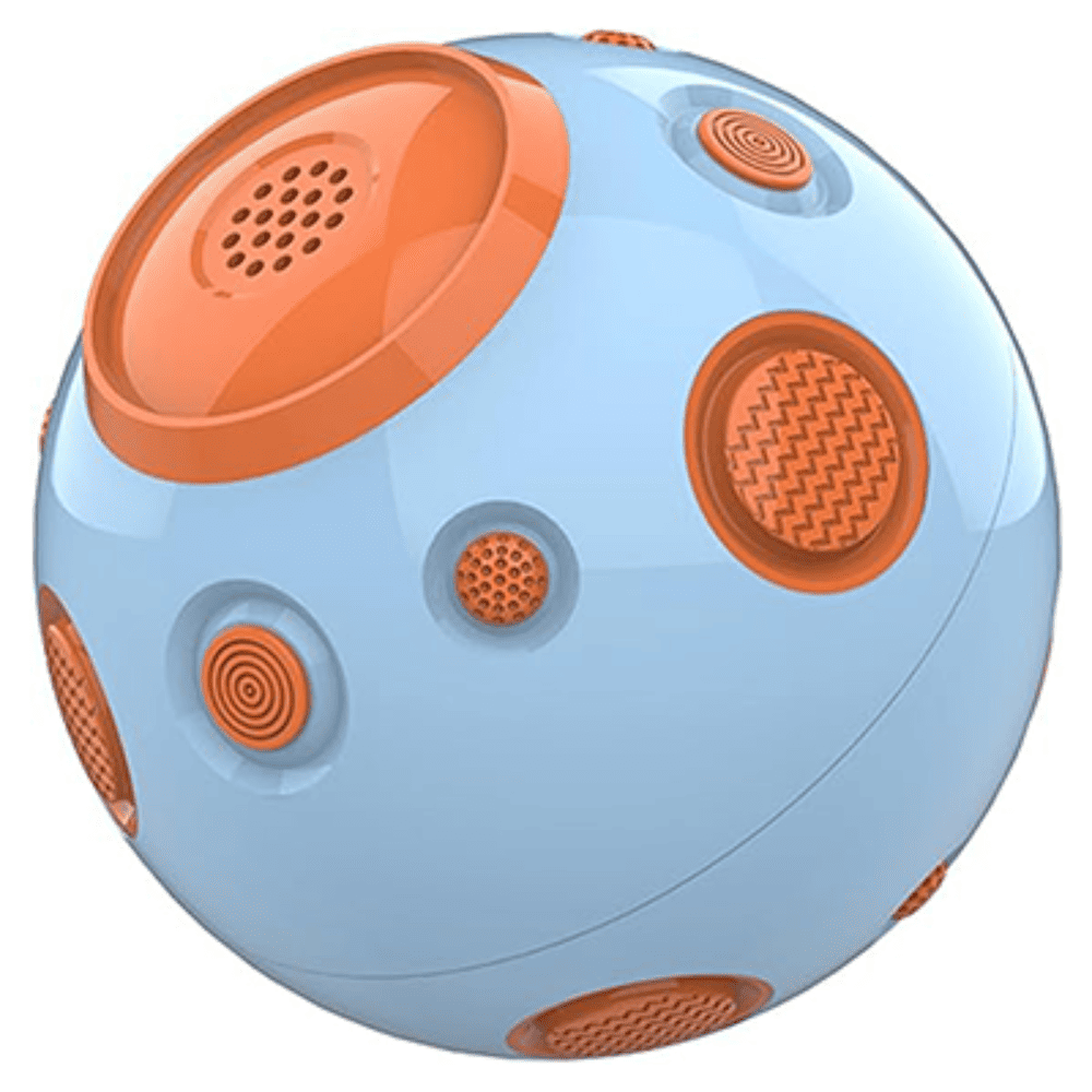 Pelota Estimulador de Juegos para Mascota con Sonido Color Azul y Naranja