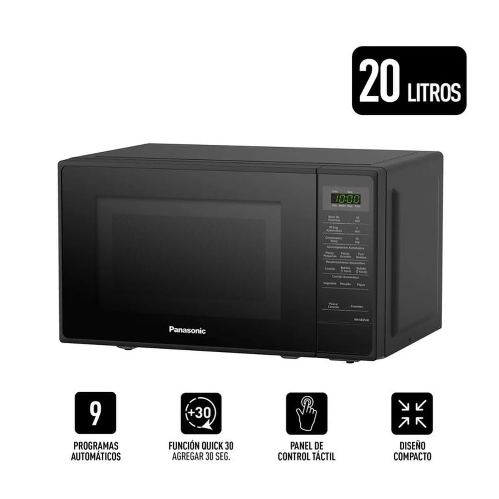 Horno microondas Panasonic 20Lt Nn-Sb25Jbrpk Negro