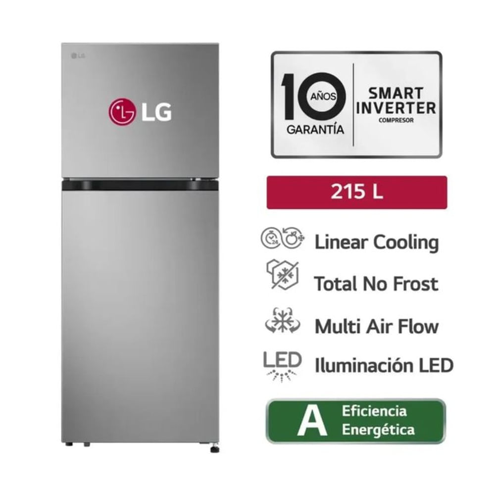 Refrigeradora LG 215L VT22BPY sd Plateado