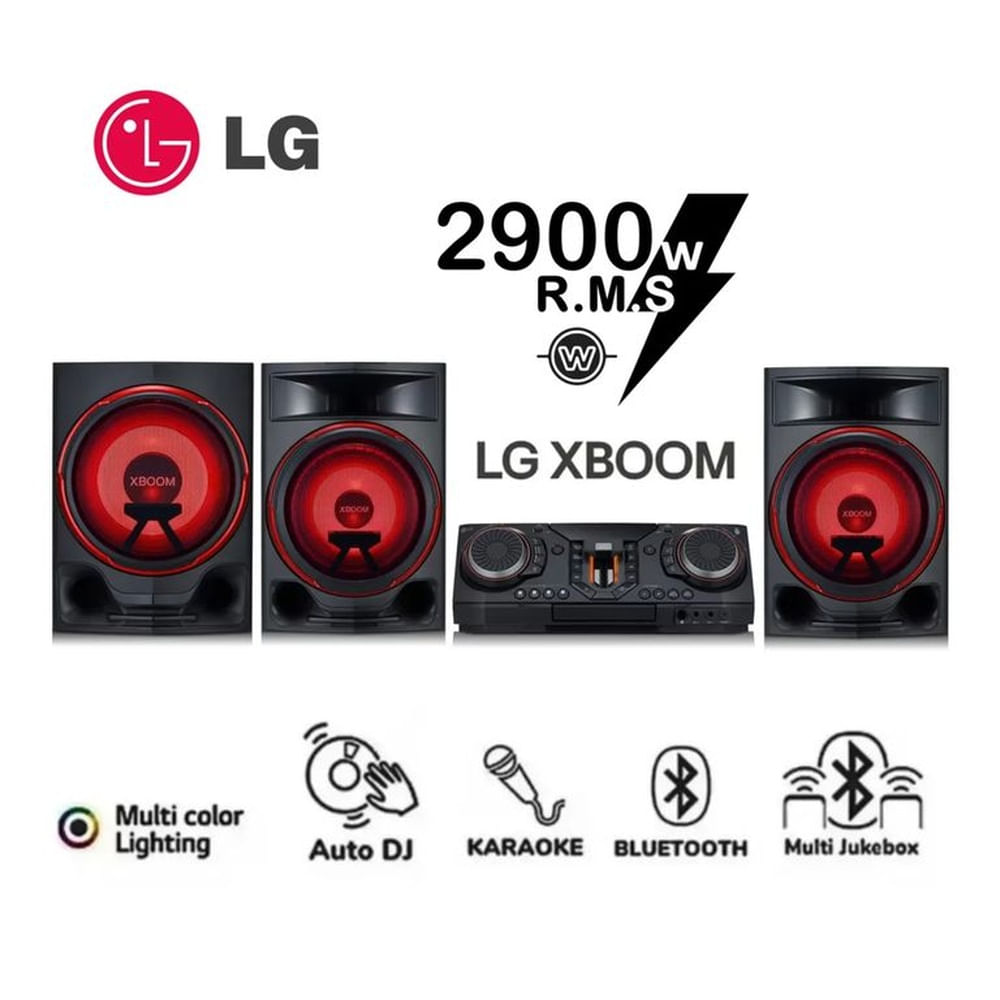 Minicomponente LG XBOOM CL88 2900W Bluetooth Karaoke Party Link