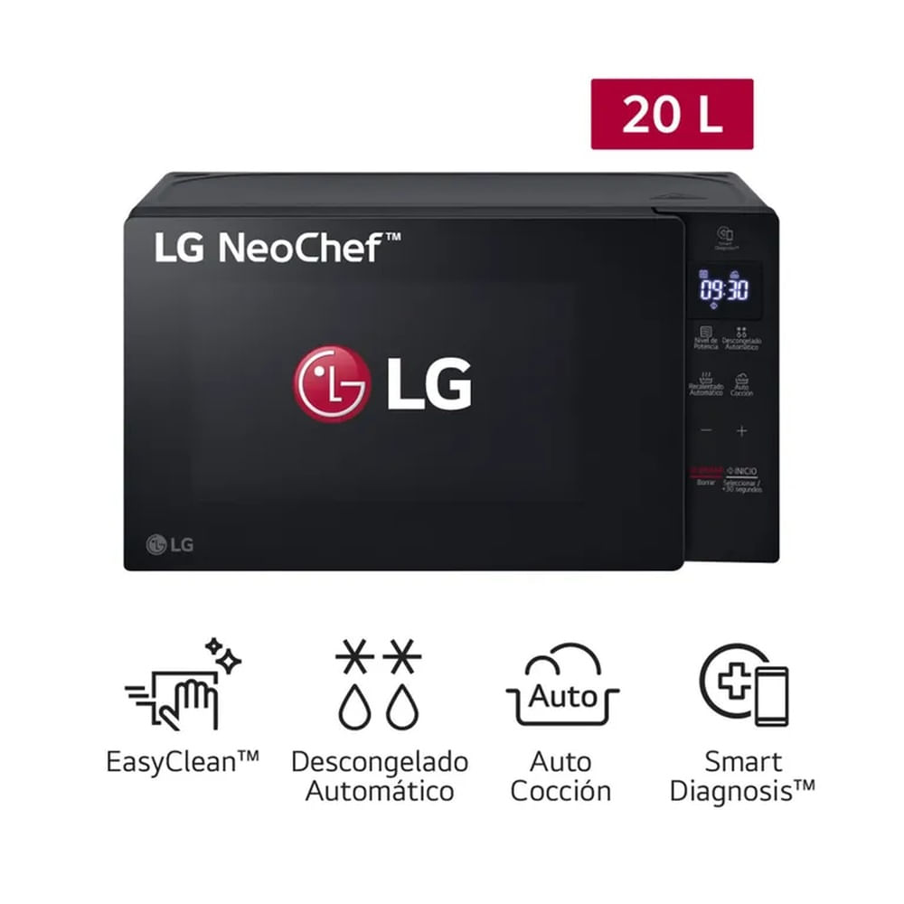 Horno Microondas MS2032GAS 20L con EasyClean LG