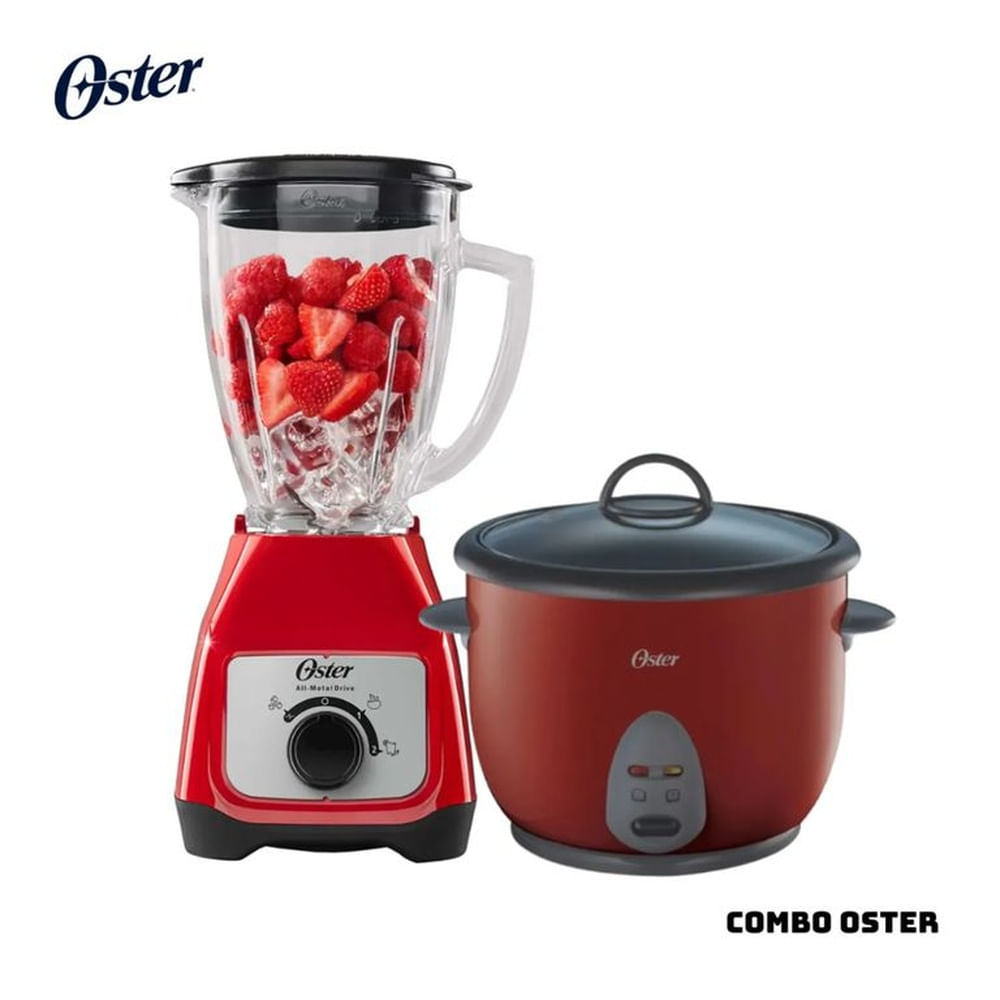 COMBO  OLLA  ARROCERA + LICUADORA OSTER - ROJO