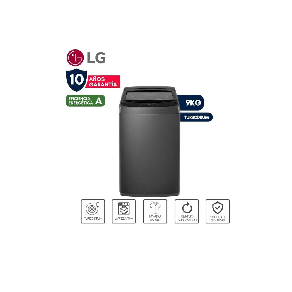 Lavadora LG de lavado Rapido y Carga Superior 9 Kg WT9BVTB