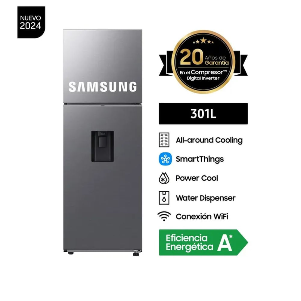 Refrigeradora Samsung 301 Lt No Frost Top Mount RT31DG5220S9PE