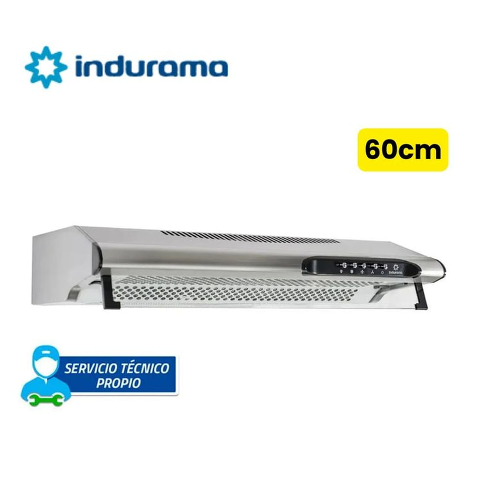 CAMPANA INDURAMA EXTRACTORA CEI-602CRP 3 VELOCIDADES SILVER