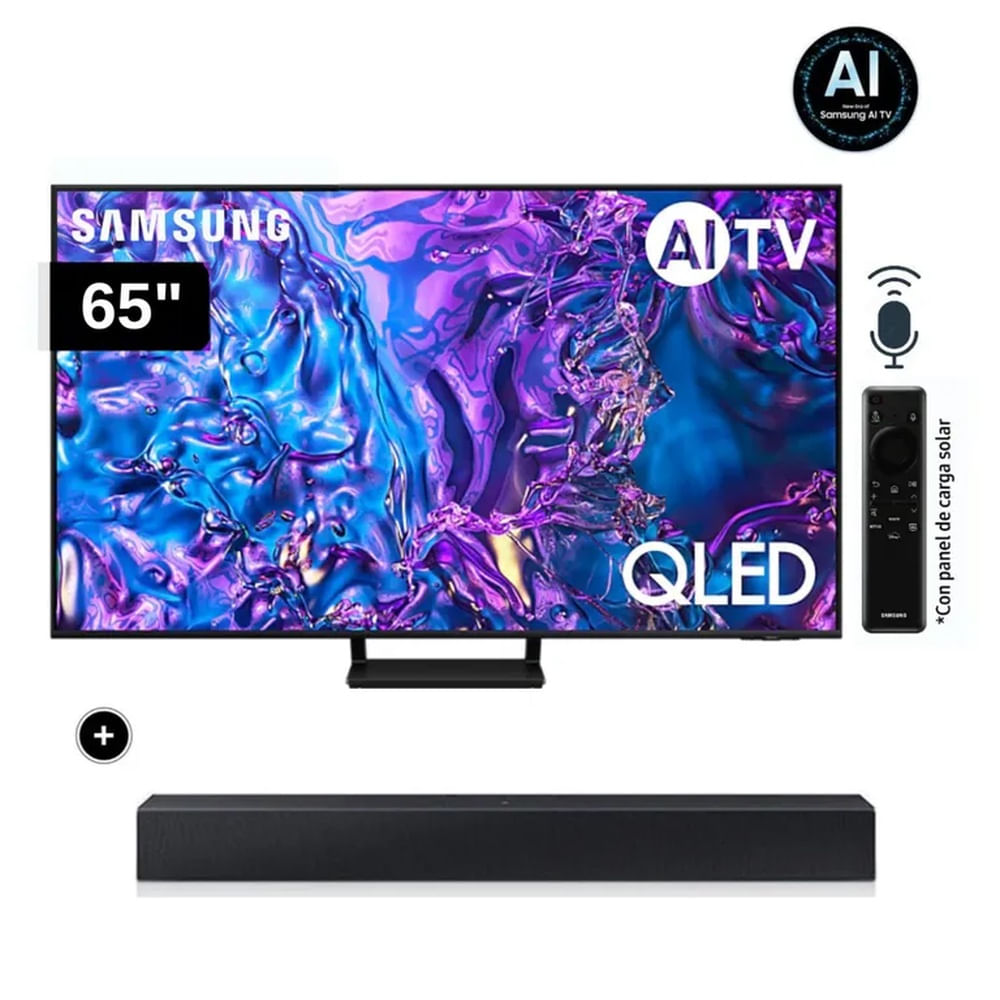 Televisor Samsung QLED 65 Tizen OS Smart Tv 4K 65Q70D + SoundBar